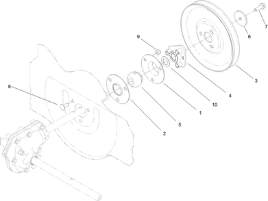 Impeller Assembly Diagram and Parts List for 37798 413000000 - 416159999 Toro Snow Blower