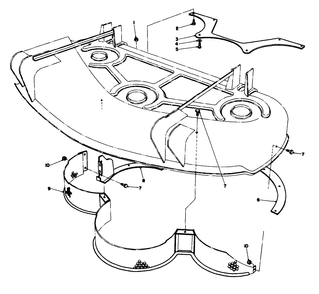 Mulcher-44" Cutting Deck (Optional)(Model No. 30752) Diagram and Parts List for 30718 1000001 - 1999999 Toro Lawn Tractor