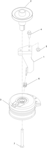 Clutch Assembly Diagram and Parts List for 75742 411000000 - 412299999 Toro Lawn Tractor