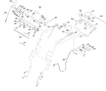 Traction Control Assembly Diagram and Parts List for 38891 409000000 - 411399999 Toro Snow Blower
