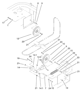 Idler Assembly Diagram and Parts List for 74213 (220000001-220999999)(2002) Toro Lawn Mower