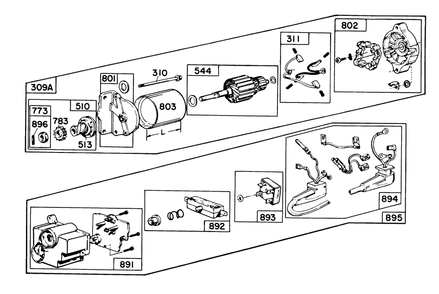 Starter Motor Kit Model No. 37-4630 (Optional) Diagram and Parts List for 38150 6000001 - 6999999 Toro Snow Blower