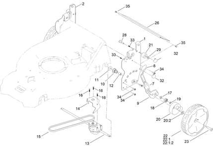 Rear Wheel And Height-Of-Cut Assembly Diagram and Parts List for 21566T 400000000 - 999999999 Toro Lawn Mower