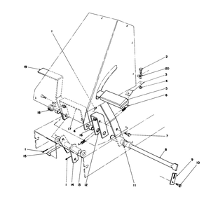 Brake & Clutch Assembly Diagram and Parts List for 56145 7000001 - 7999999 Toro Lawn Tractor