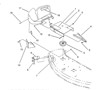 Shield Assembly (48" Cutting Unit) Diagram and Parts List for 79301 3900001 - 3999999 Toro Lawn Tractor Accessories