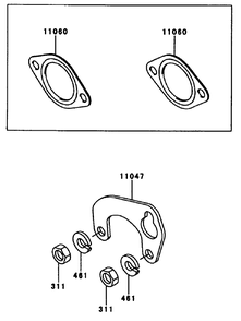 Air Filter And Muffler Diagram and Parts List for 74212 (990001-991000)(1999) Toro Lawn Mower