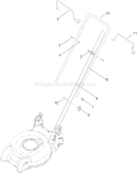 Handle Assembly Diagram and Parts List for 29642 310000001-310999999 - 2010 Toro Lawn Mower