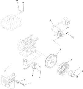 Ignition And Electrical Assembly Diagram and Parts List for 38756 413986045 - 415999999 Toro Snow Blower