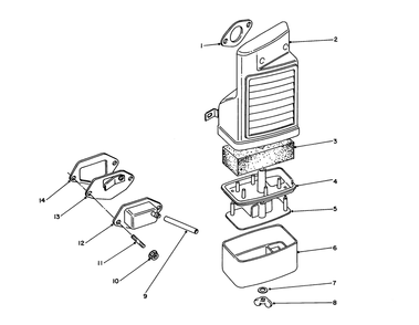 Air Cleaner Diagram and Parts List for 62008 7000001 - 7999999 Toro Generator