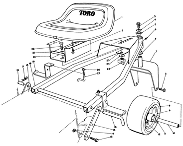 Sulky Model No. 30120 (Optional) Diagram and Parts List for 30111 4000001 - 4999999 Toro Lawn Tractor Accessories