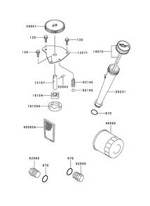 Lubrication Equipment Assembly Diagram and Parts List for 74411TE (250000001-250999999)(2005) Toro Lawn Mower