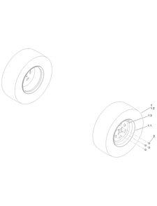 Rear Wheel Assembly Diagram and Parts List for 18740TE 400000000 - 999999999 Toro Lawn Tractor