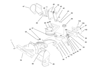 Chute Assembly Diagram and Parts List for 38170 8900001 - 8999999 Toro Snow Blower
