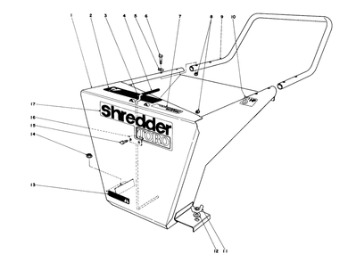 Hopper Assembly Diagram and Parts List for 62853 3000001 - 3999999 Toro Chipper Shredder