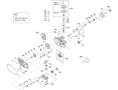 Rh Hydro Transmission Assembly No. 140-8300 Diagram and Parts List for 75760W 407200000 - 410299999 Toro Lawn Tractor