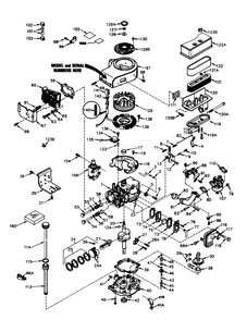 Engine Tecumseh Model No. Tvxl195-150218 (Model 56127) Diagram and Parts List for 56123 9000001 - 9999999 Toro Lawn Tractor