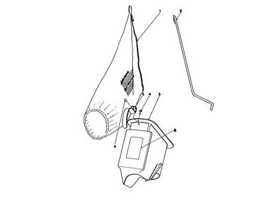 Bagging Kit No. 36-8380 (Optional) Diagram and Parts List for 16390 1000001 - 1999999 Toro Lawn Mower