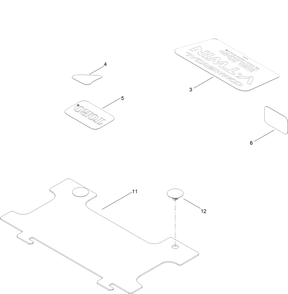 Frame Decal Assembly Diagram and Parts List for 74687 408976622 - 410149999 Toro Lawn Tractor
