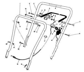 Handle Assembly Diagram and Parts List for 16400 2000001 - 2999999 Toro Lawn Mower