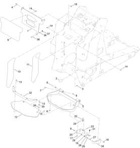 Platform And Cushion Assembly Diagram and Parts List for 22328 408963400 - 409588175 Toro Lawn Tractor Accessories