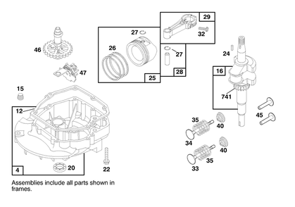Engine Briggs & Stratton Model 12h802-0658-01 Diagram and Parts List for 20479 7900001 - 7999999 Toro Lawn Mower