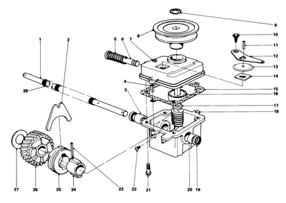 Gear Case Assembly Model 18010 Diagram and Parts List for 18005 2000001 - 2999999 Toro Lawn Mower
