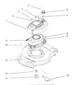 Engine Assembly Diagram and Parts List for 20442 6900001 - 6999999 Toro Lawn Mower