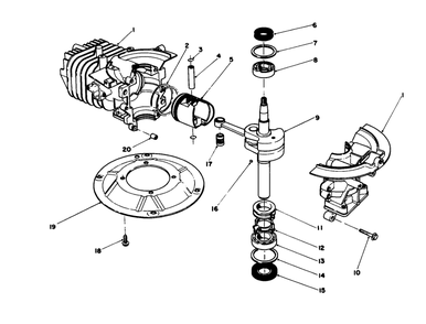 Crank Shaft Assembly (Engine Model No. 47pm1-1)(Serial No. 2005001 & Up) Diagram and Parts List for 20329 2000001 - 2999999 Toro Lawn Mower