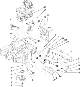 Part Location Diagram of 103-2987-03 Toro BRACKET-MUFFLER, Left Hand
