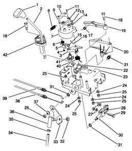 Traction Linkage Assembly Diagram and Parts List for 38574 1000001 - 1999999 Toro Snow Blower