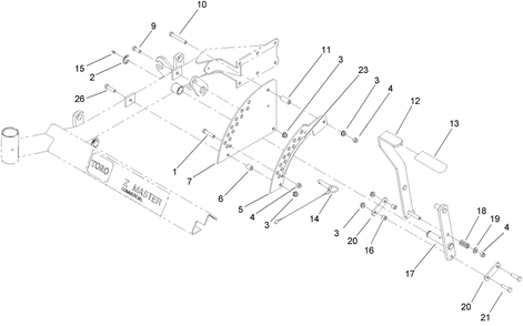 Part Location Diagram of 108-7755-01 Toro Plate-Lift, Deck