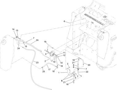Fuel Pump And Water Seperator Assembly Diagram and Parts List for 22531 400000000 - 405539999 Toro Lawn Tractor Accessories