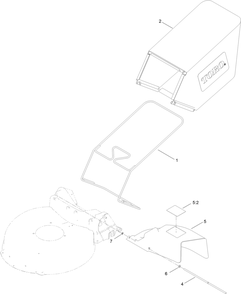 Bag And Chute Assembly Diagram and Parts List for 21750 411878694 - 999999999 Toro Lawn Mower