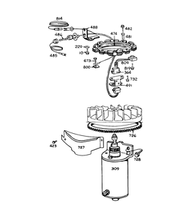 Alternator And Starter Assembly Diagram and Parts List for 55055 1000001 - 1999999 Toro Lawn Tractor