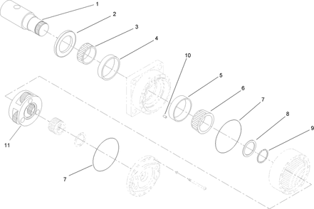 Planetary Drive Assembly No. 107-9352-03 Diagram and Parts List for 22805 402000000 - 404319999 Toro Lawn Tractor Accessories