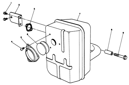 Muffler Assembly Diagram and Parts List for 30112 8000001 - 8999999 Toro Lawn Tractor Accessories