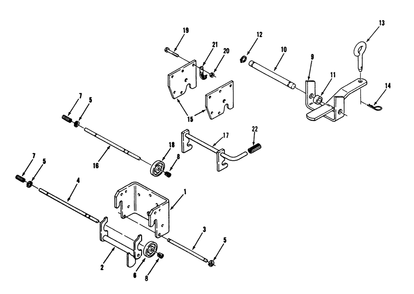 Hitches Diagram and Parts List for 73501 39000001 - 39999999 Toro Lawn Tractor