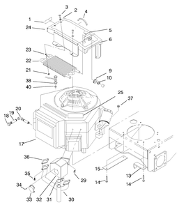 Part Location Diagram of 94-4194 Toro Engine-16hp B&S