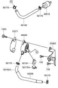 Fuel Tank And Valve Assembly Diagram and Parts List for 74450TE (290000001-290999999)(2009) Toro Lawn Mower