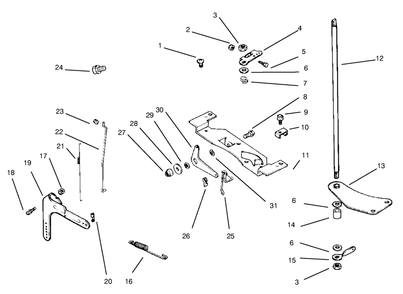 Engine Controls Diagram and Parts List for 30192 790001 - 799999 Toro Lawn Tractor Accessories