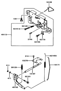 Control-Equipment Assembly Diagram and Parts List for 74173 (990001-999999)(1999) Toro Lawn Mower