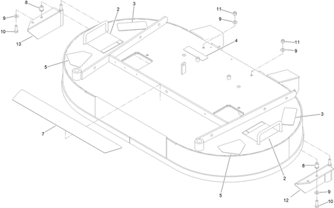 Part Location Diagram of 109-4054-01 Toro Baffle-Rh
