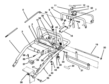 Handle Assembly Diagram and Parts List for 30157 490001 - 499999 Toro Lawn Tractor Accessories