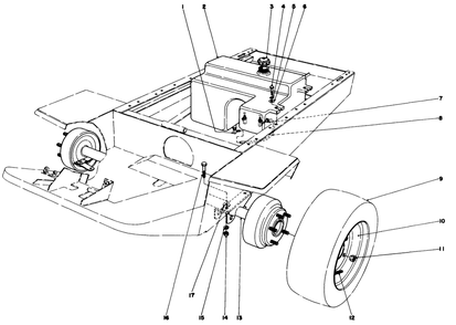 Gas Tank Assembly Diagram and Parts List for 30550 70000001 - 79999999 Toro Lawn Tractor
