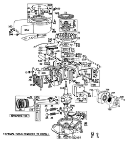 Engine Briggs & Stratton Engine Model 130902-0509-01 Diagram and Parts List for 23177 7000001 - 7999999 Toro Lawn Mower