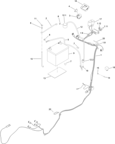 Electrical Harness Assembly Diagram and Parts List for 68141 414400369 - 999999999 Toro Lawn Tractor Accessories