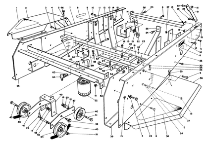 Frame & Jackshaft Assembly Diagram and Parts List for 30754 7000001 - 7999999 Toro Lawn Tractor