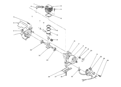 Engine Assembly (Continued) Diagram and Parts List for 51655 1000001 - 1999999 Toro Trimmer