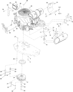 Engine Assembly Diagram and Parts List for 74090 414087804 - 999999999 Toro Lawn Tractor