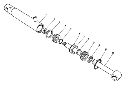 Hydraulic Cylinder No. 68-9700 Diagram and Parts List for 30620 490001 - 499999 Toro Lawn Tractor